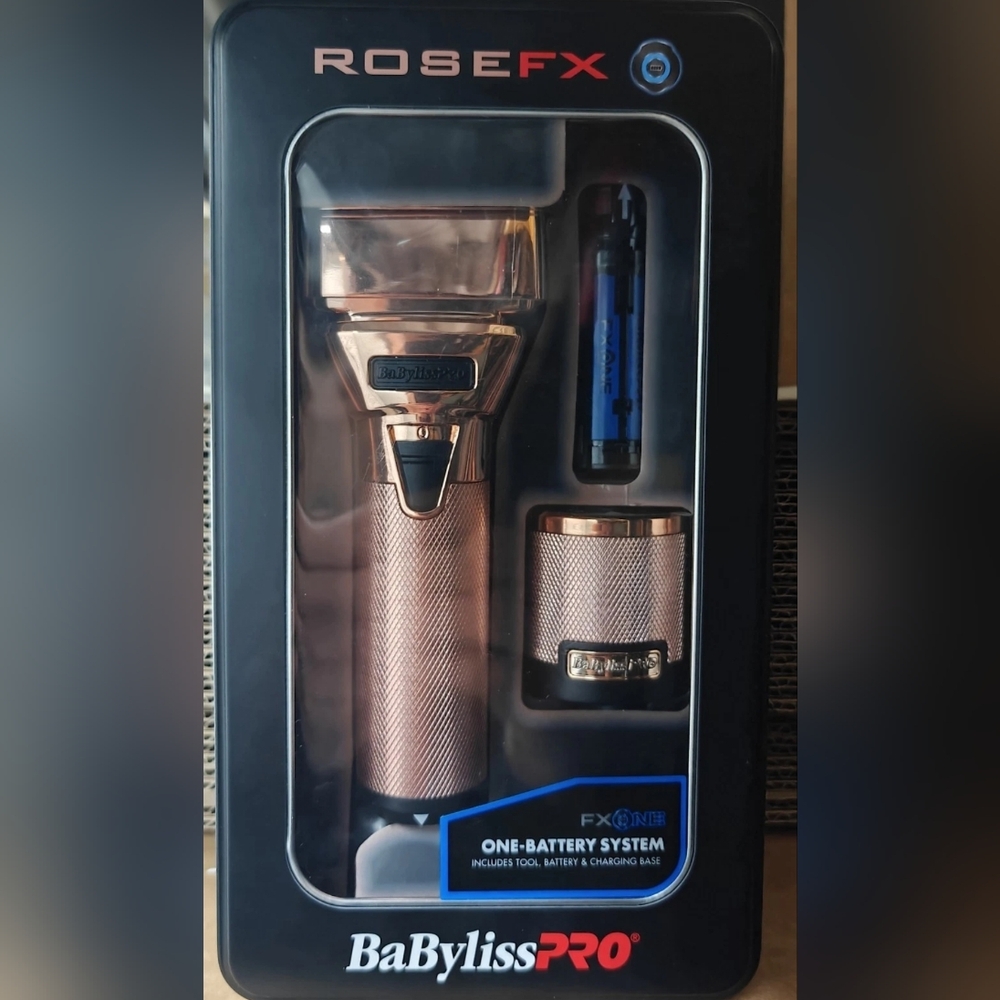 BaByliss Pro FXONE ROSEFX All-Metal Interchangeable-Battery Shaver FX79FSRG